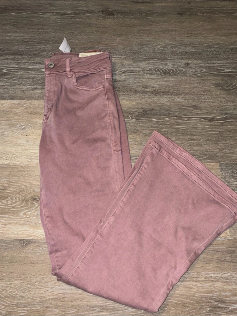 American Eagle High-Rise Wide-Leg Women’s Jeans - Dusty Rose size 0 short